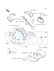 KVF 750 C [BRUTE FORCE 750 4X4I] (C6F-C7F) C7F drawing LABELS