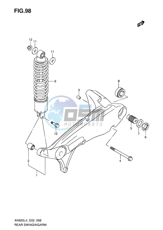 REAR SWINGING ARM