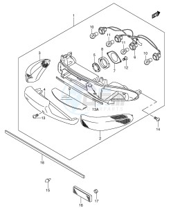 AN400 (E2) Burgman drawing REAR COMBINATION LAMP (MODEL X Y)