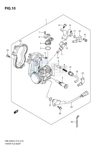 RM-Z450 (E19) drawing THROTTLE BODY