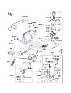 KVF650 4x4 KVF650D6F EU GB drawing Handlebar