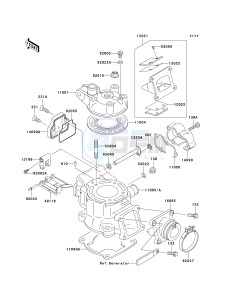 KX 85 A [KX85] (A1-A5) [KX85] drawing CYLINDER HEAD_CYLINDER