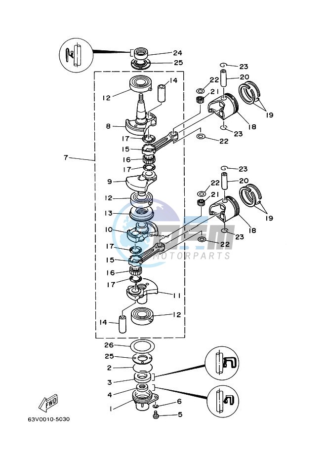 CRANKSHAFT--PISTON