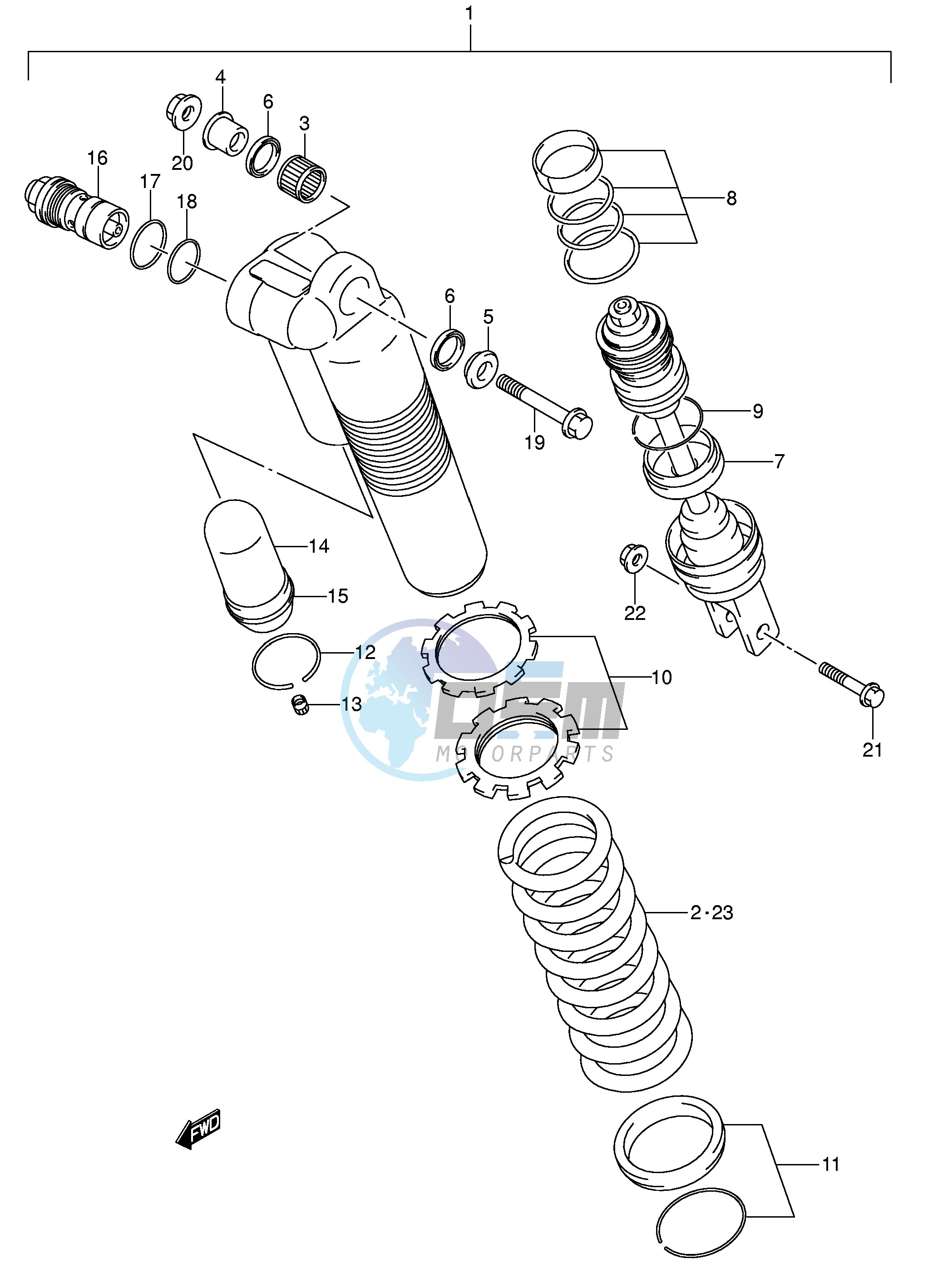 REAR SHOCK ABSORBER (MODEL K5)