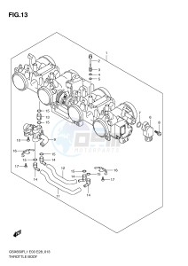 GSX650F (E3-E28) Katana drawing THROTTLE BODY (GSX650FL1 E28)