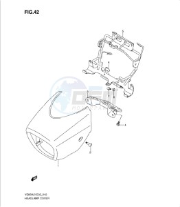 VZ800L0 drawing HEADLAMP COVER