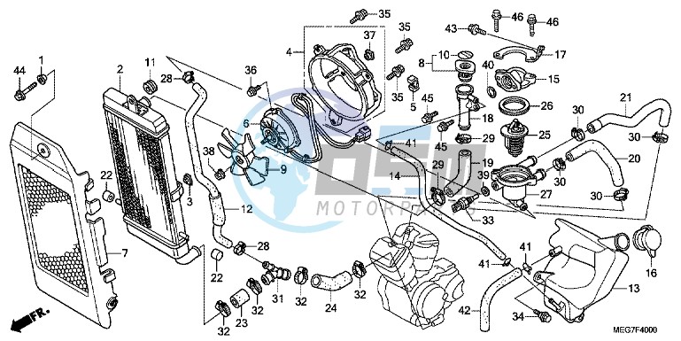 RADIATOR (VT750C2B/ C2S/ CS/ C/ CA)