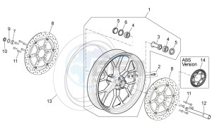 Shiver 750 drawing Front wheel