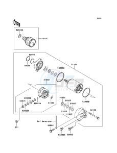 JET SKI 800 SX-R JS800ABF EU drawing Starter Motor