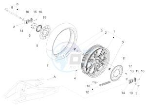 RS 125 REPLICA 4T E4 ABS (EMEA) drawing Rear wheel