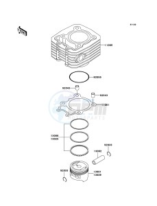 KLF250 KLF250A6F EU GB drawing Cylinder/Piston(s)