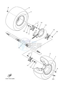 YFM250R YFM25RD RAPTOR 250 (1BTN 1BTP 1BTR) drawing REAR WHEEL