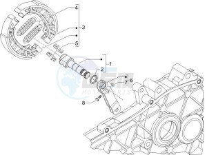 Liberty 125 4t Delivery e3 Single drawing Rear brake - Brake jaw