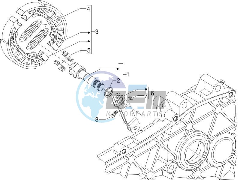 Rear brake - Brake jaw