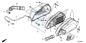 SH125ADD SH125i UK - (E) drawing AIR CLEANER