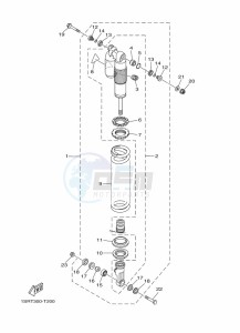 YZ125 (B4XN) drawing REAR SUSPENSION