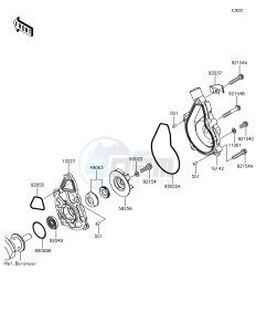 VERSYS 650 ABS KLE650FHFA XX (EU ME A(FRICA) drawing Water Pump