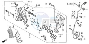 CBF1000S drawing R. FRONT BRAKE CALIPER (CBF1000A/T/S)