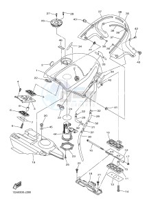 FJR1300A FJR1300A ABS (1CYJ) drawing FUEL TANK