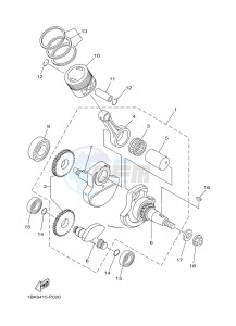 YBR125EGS (43BK) drawing CRANKSHAFT & PISTON