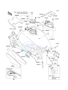 VN 1600 F [VULCAN 1600 MEAN STREAK] (6F) F6F drawing FUEL TANK