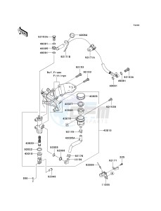 ZX 1000 E [NINJA ZX-10R] (E8F-E9FA) 0E9F drawing REAR MASTER CYLINDER