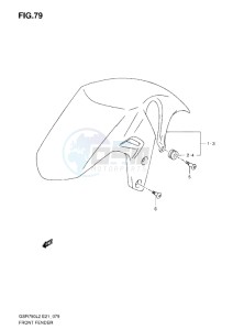 GSR750 drawing FRONT FENDER L2