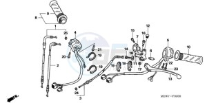 NT700VA UK - (E / MKH) drawing HANDLE LEVER/SWITCH/CABLE