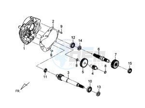 MIO 50 SPORT 45KMH drawing CRANKCASE - DRIVE SHAFT