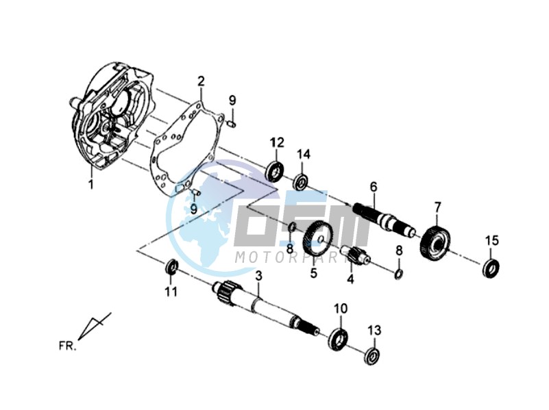 CRANKCASE - DRIVE SHAFT