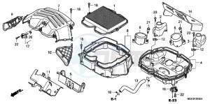 VFR1200FD VFR1200F UK - (E) drawing AIR CLEANER