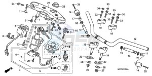 CB1300SA9 Australia - (U / ABS BCT MME TWO TY2) drawing HANDLE PIPE/TOP BRIDGE