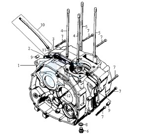 WOLF 125 drawing CRANKCASE KIT