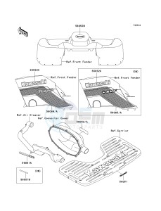 KVF 400 C [PRAIRIE 400 4X4] (C1-C4) [PRAIRIE 400 4X4] drawing DECALS-- RED- --- C4- -