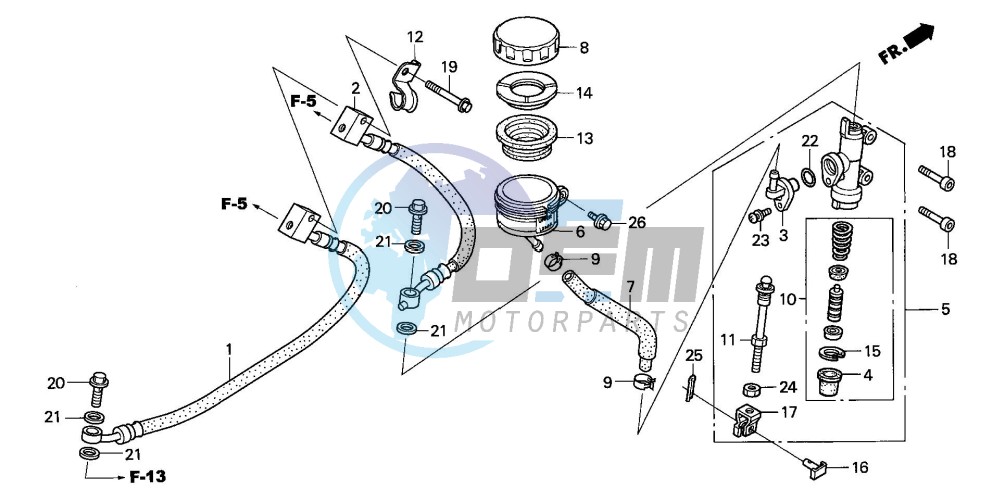 REAR BRAKE MASTER CYLINDER (CBF600SA/NA)