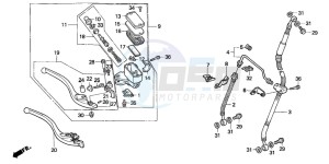 CBR600F drawing FR. BRAKE MASTER CYLINDER