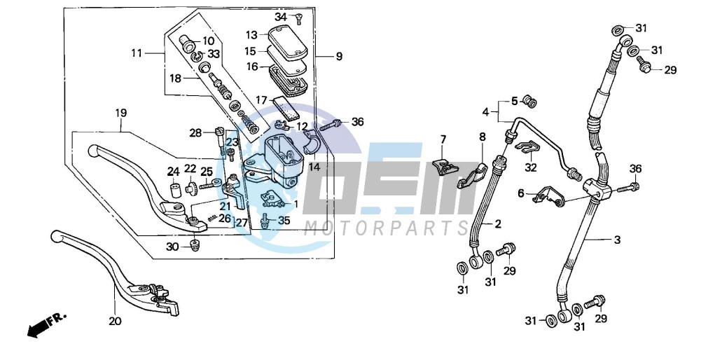 FR. BRAKE MASTER CYLINDER