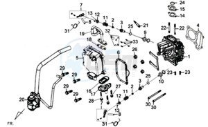 SYMPHONY 125 SR drawing CYLINDER HEAD CPL