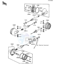 KZ 250 L [CSR BELT] (L1) [CSR BELT] drawing TURN SIGNALS