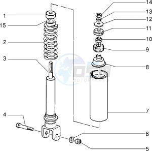 NTT 50 equel to Piaggio NRG mc1 drawing Rear Shock absorber