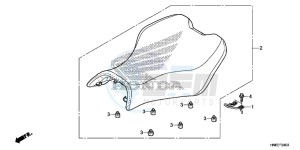 TRX680FAG Wave 110 - AFS110 UK - (E) drawing SEAT