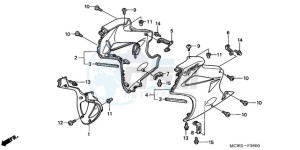 VFR800A9 UK - (E / ABS MME TWO) drawing LOWER COWL