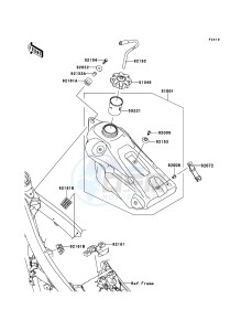 KX450F KX450FCF EU drawing Fuel Tank