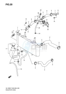 DL1000 (E3-E28) V-Strom drawing RADIATOR HOSE