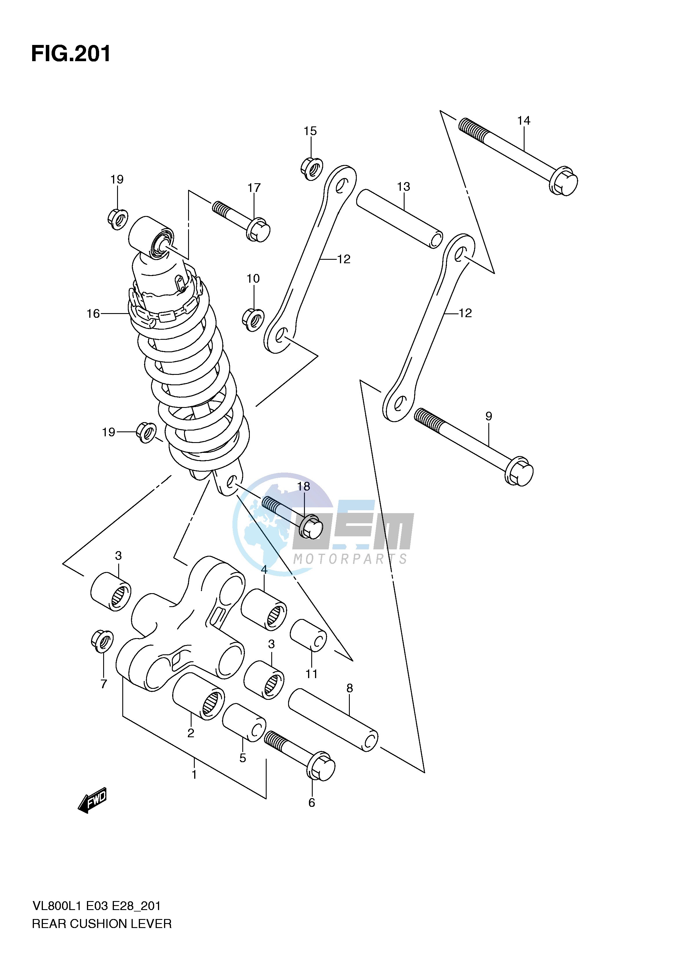 REAR CUSHION LEVER (VL800TL1 E3)