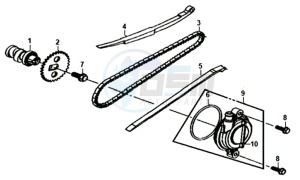 ORBIT III 50 25KMH (L8) NL drawing CHAIN / CHAIN TENSIONER  / CHAIN GUIDE