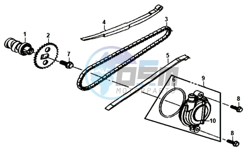 CHAIN / CHAIN TENSIONER  / CHAIN GUIDE