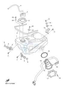 YZ450FX (B912 B913 B914 B914 B915) drawing FUEL TANK