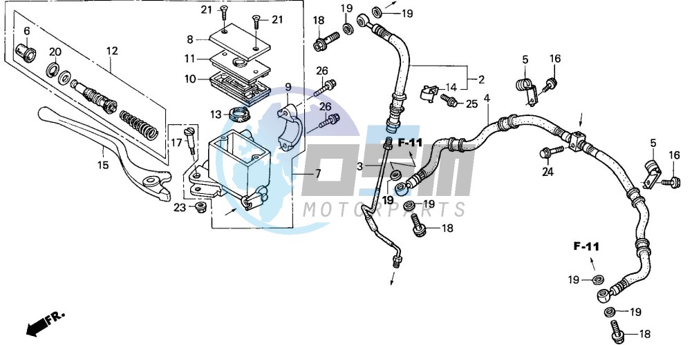 FR. BRAKE MASTER CYLINDER (TRX400EXX-4)