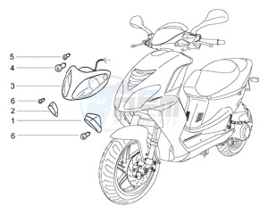 NRG 50 power DD drawing Front light - front turn sig. lamp